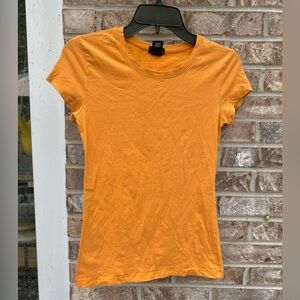 Pumpkin Orange Wet Seal Casual Basic Tshirt